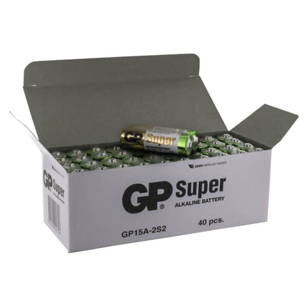 GP Batteries Super Alkaline AA Batteries | Box of 40