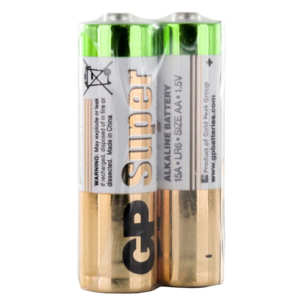 GP Batteries Super Alkaline AA Batteries | Shrink of 2