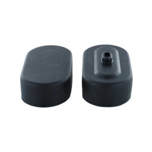 Pair of End Caps for Sub-C Size Battery Packs (Black)