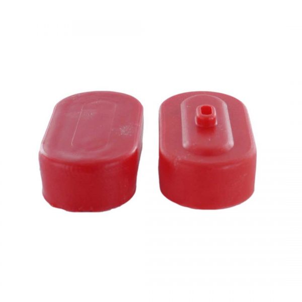 Pair of End Caps for Sub-C Size Battery Packs (Red)