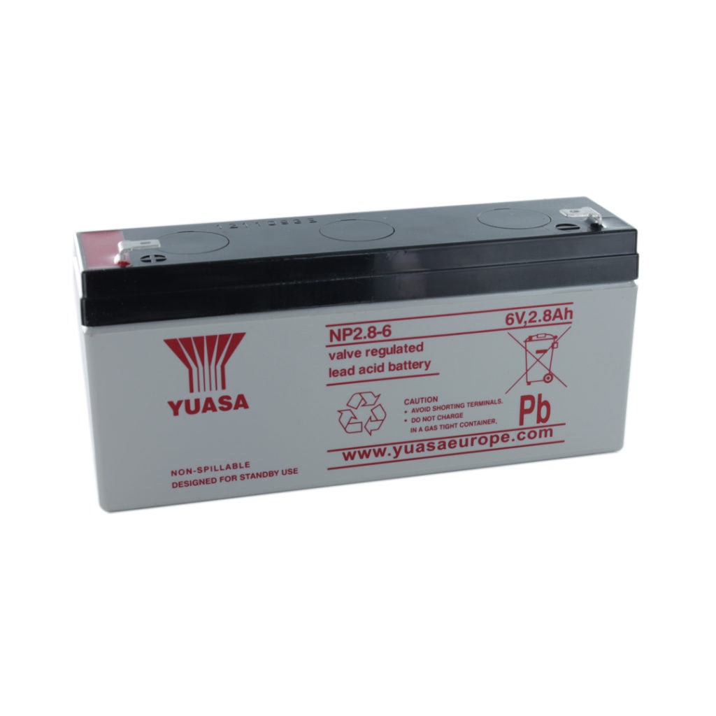 Yuasa NP2.8-6 Rechargeable Sealed Lead Acid (SLA) Battery - Cell Pack ...