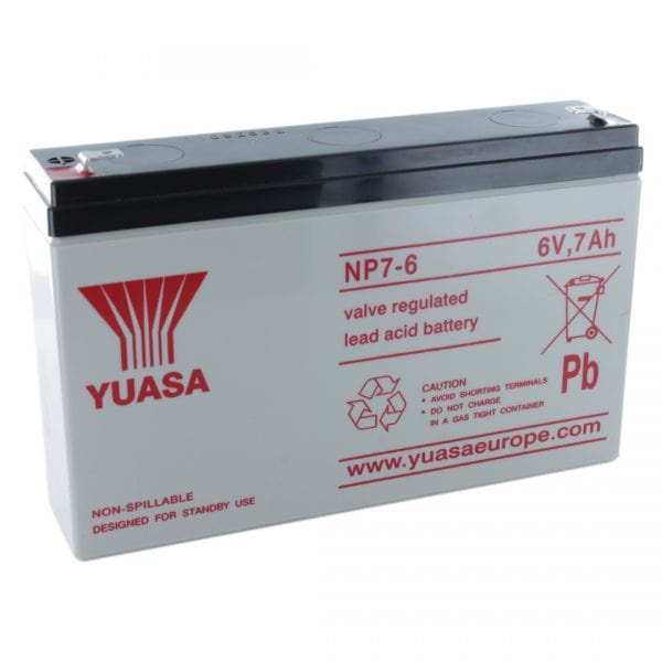 Yuasa NP7-6 Rechargeable Sealed Lead Acid (SLA) Battery
