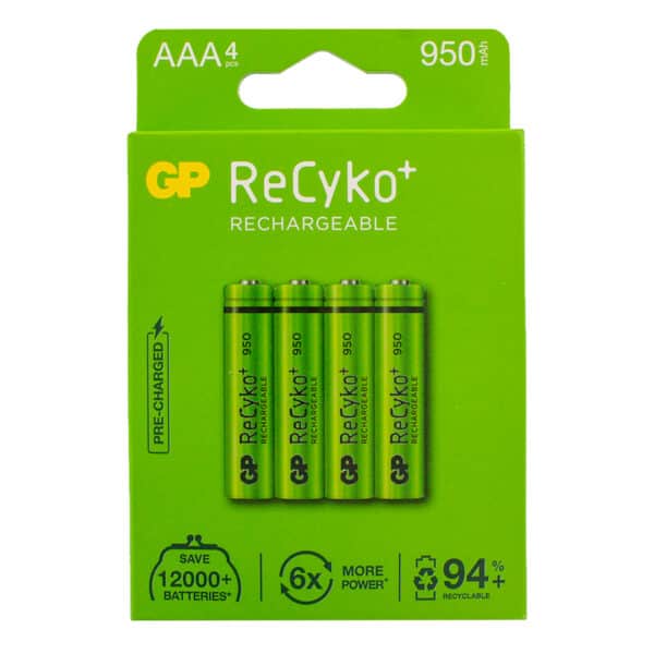 GP Batteries Recyko 950mah AAA Rechargeable Batteries