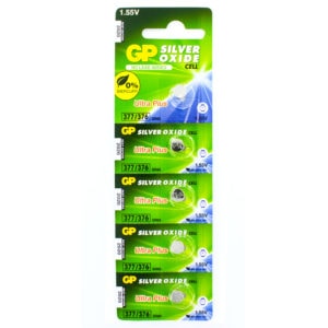 GP Batteries Silver Oxide 377 Batteries | Pack of 5