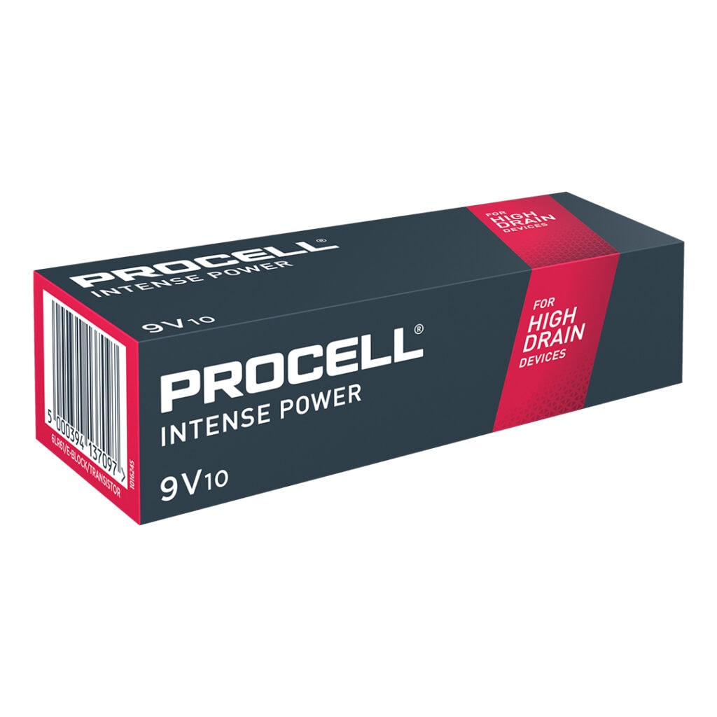 Duracell Procell Intense PP3 (9V) Batteries | Box of 10 - Cell Pack ...