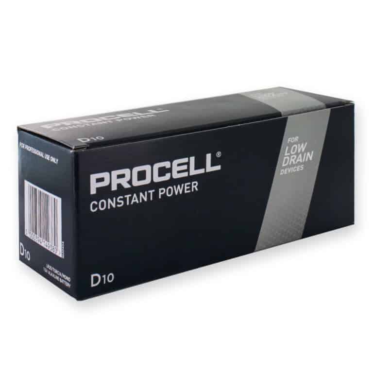 Duracell Procell Constant Power D Batteries | Box of 10 - Cell Pack ...