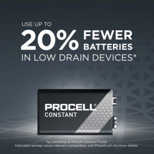 Duracell Procell Constant PP3 20 Fewer