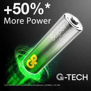 GP Batteries Super Alkaline AA Battery G Tech 50