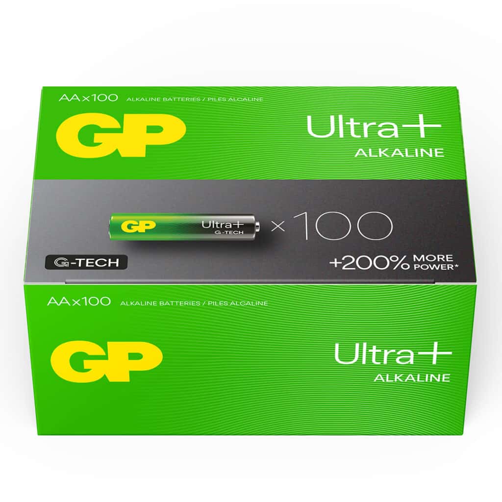 GP Batteries Ultra+ Alkaline AA Batteries | Box of 10 - Cell Pack Solutions