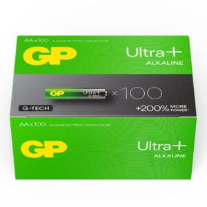 GP Batteries Ultra+ Alkaline AA Batteries Box of 100