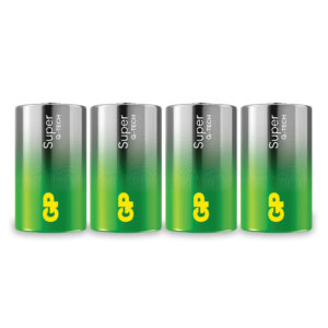 GP Super D box of 4 batteries cells