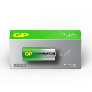 GP Batteries Super Alkaline C Batteries | Box of 4